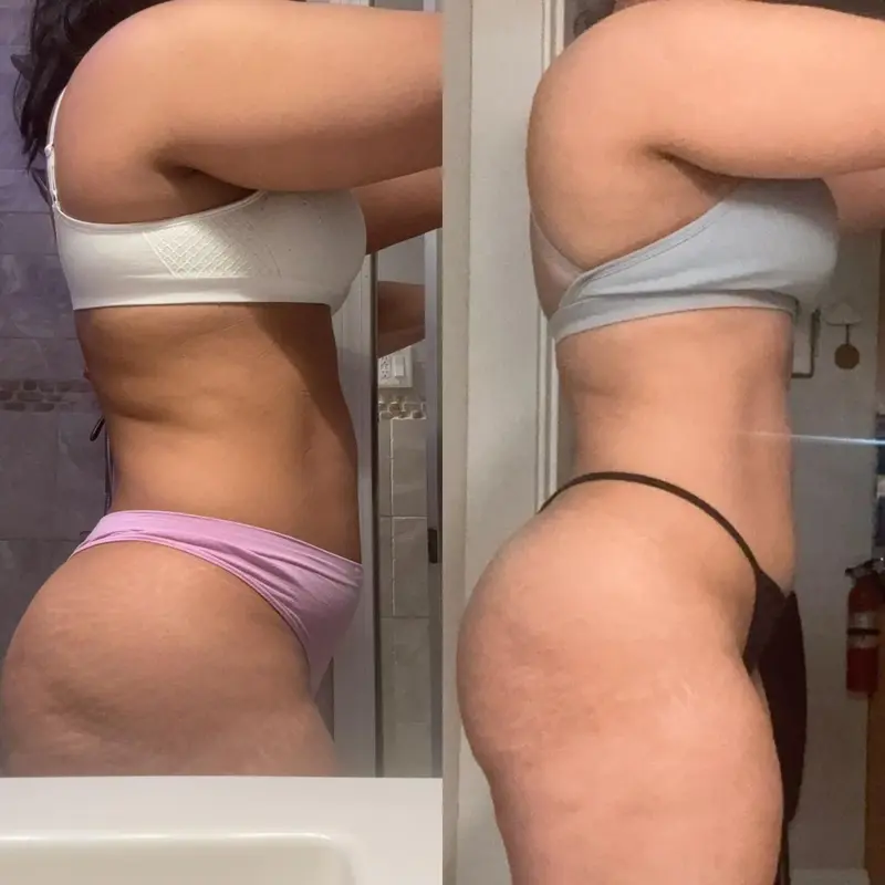Transformacion de alumna - antes y despues perfil